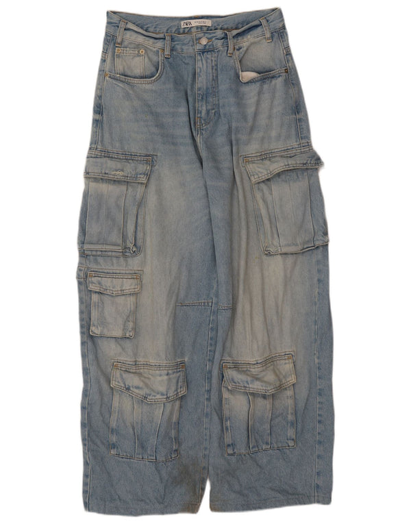 Zara Мужские широкие джинсы-карго EU 40 Medium W31 L29 Синий
