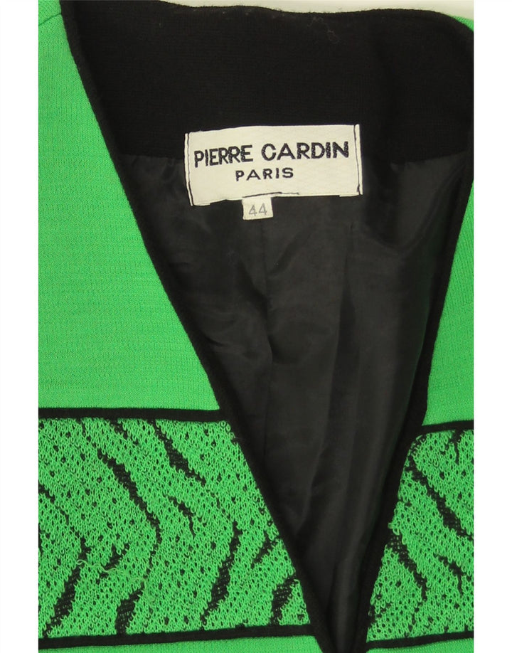 Женский пиджак Pierre Cardin на 3 пуговицах EU 44 XL, зеленый шерстяной пиджак с геометрическим рисунком