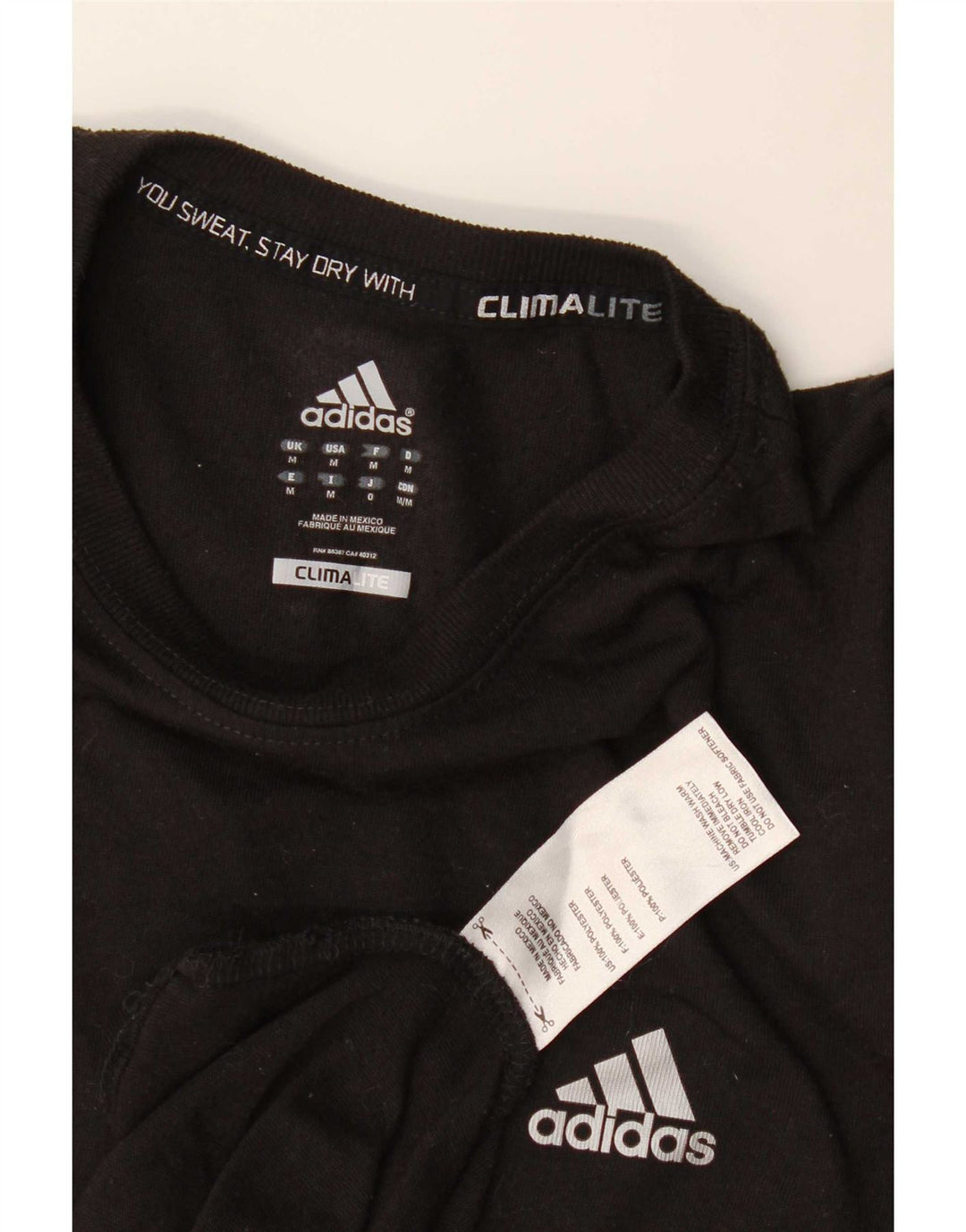 Мужская футболка Adidas Climalite, средний черный полиэстер