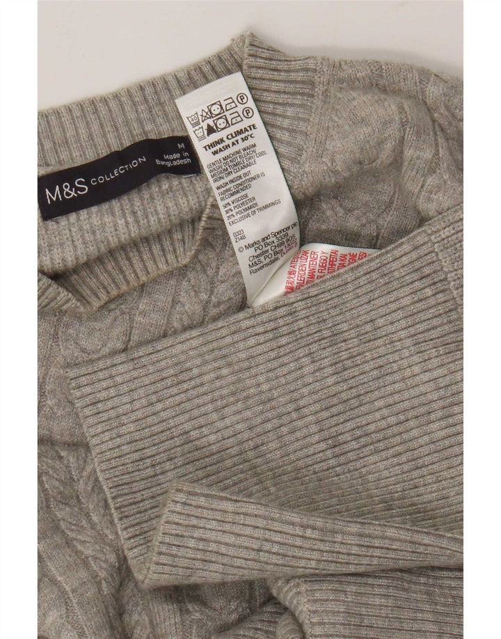 Женский свободный джемпер с круглым вырезом Marks & Spencer UK 14, средний серый