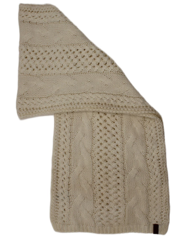 Женский вязаный прямоугольный шарф Superdry, один размер, белый акрил