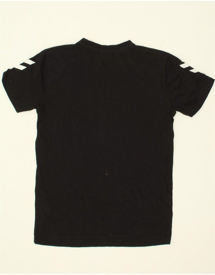 HUMMEL Boys T-Shirt Top 15-16 Years Black Cotton Vintage Hummel and Second-Hand Hummel from Messina Hembry 
