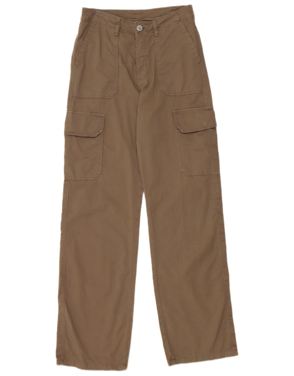 Женские брюки карго с высокой талией Massimo Dutti EU 34 2XS W24 L30 хаки