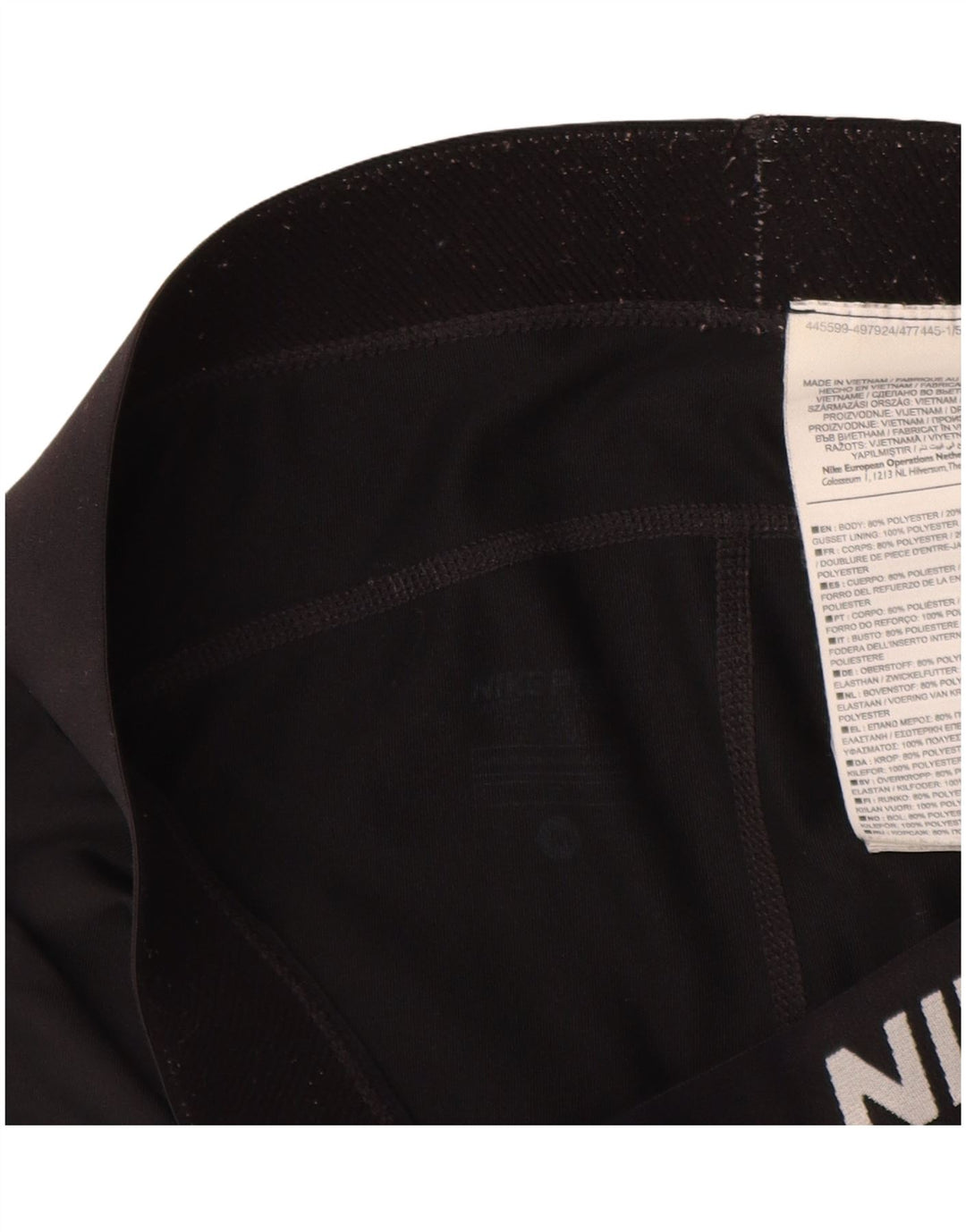 Женские леггинсы-капри с рисунком NIKE Dri Fit UK 12, средний черный полиэстер