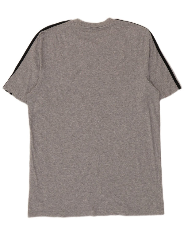 Мужская футболка Adidas Top большого размера из хлопка с крапинками серого цвета