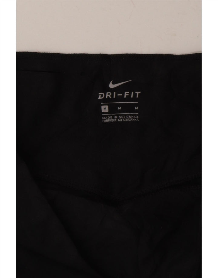 NIKE Womens Capri Leggings UK 12 Medium  Black Colourblock Vintage Nike and Second-Hand Nike from Messina Hembry 