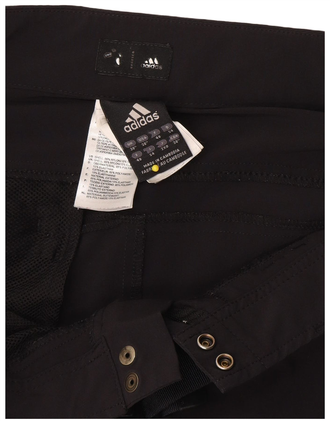 Мужские шорты-карго Adidas W38 XL, черный нейлон