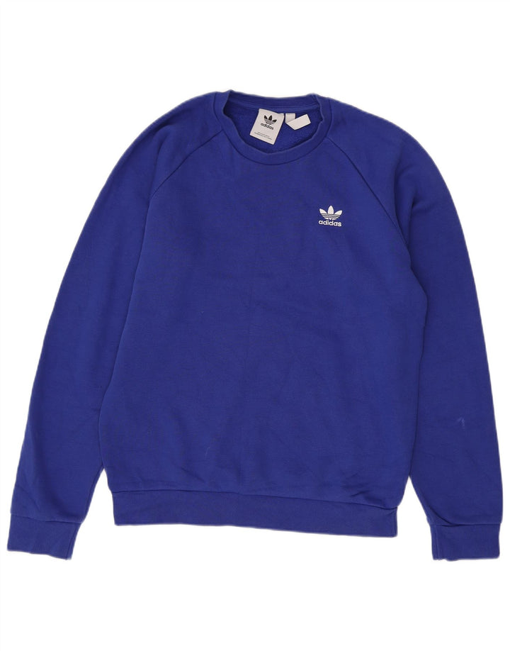 Мужской свитер Adidas, маленький синий хлопковый джемпер