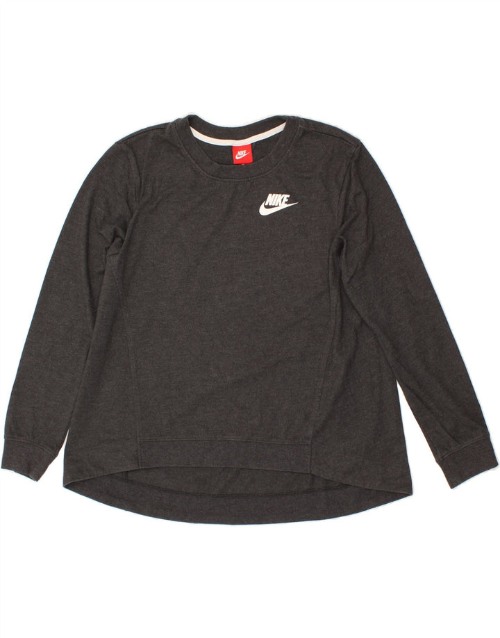 NIKE Womens Sweatshirt Jumper UK 14 Medium Grey Vintage Nike and Second-Hand Nike from Messina Hembry 