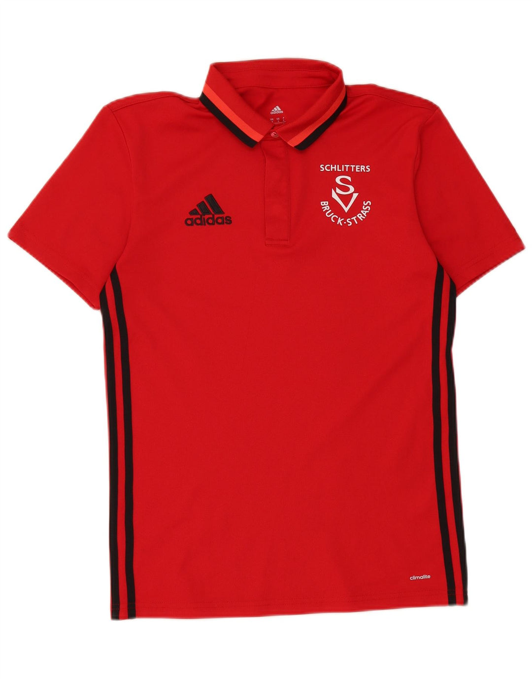 Мужская рубашка поло Adidas Climalite с рисунком, маленькая красная