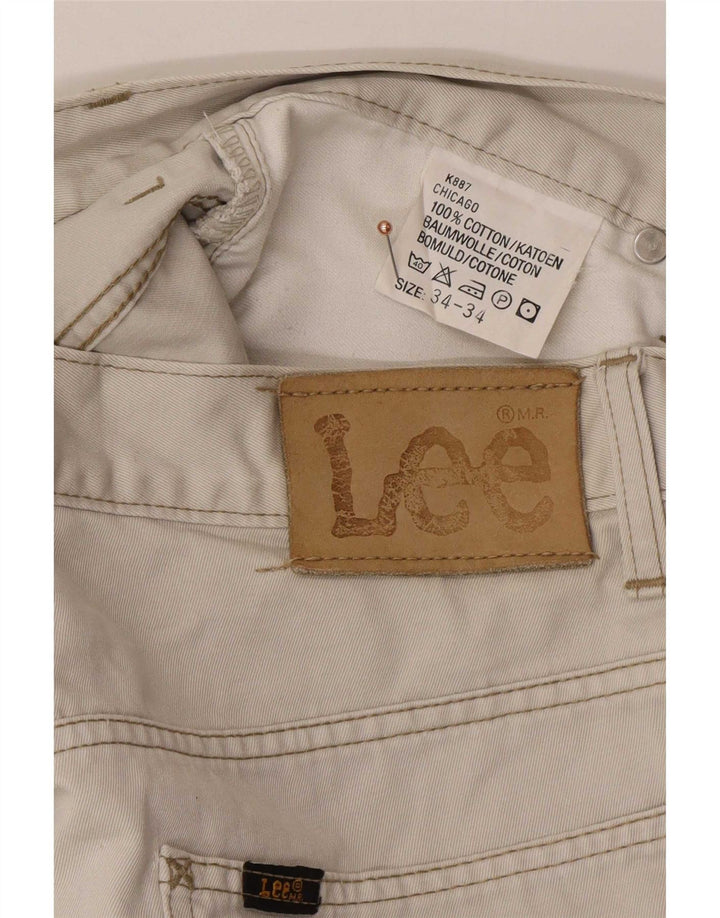 Джинсы Lee Mens Chicago Straight W34 L30, белый хлопок