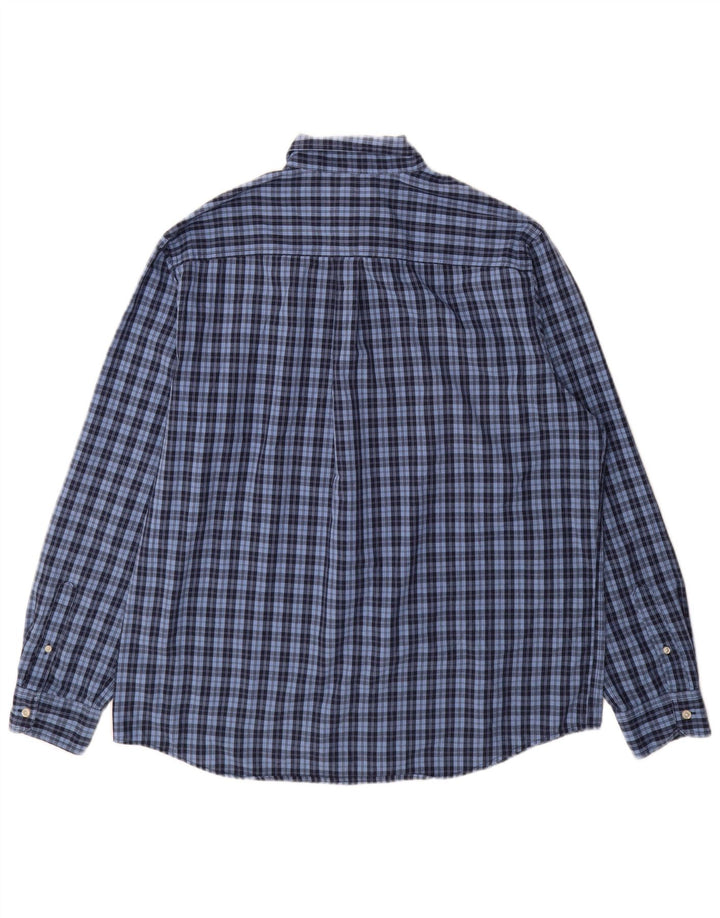 Мужская рубашка Chaps Easy Care XL, синяя клетка, хлопок