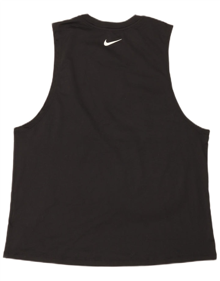Мужской жилет с графическим принтом Nike Dri Fit, большой черный полиэстер