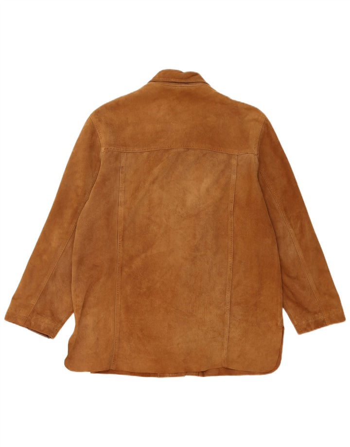Винтажная женская замшевая куртка IT 42 Medium Brown Leather