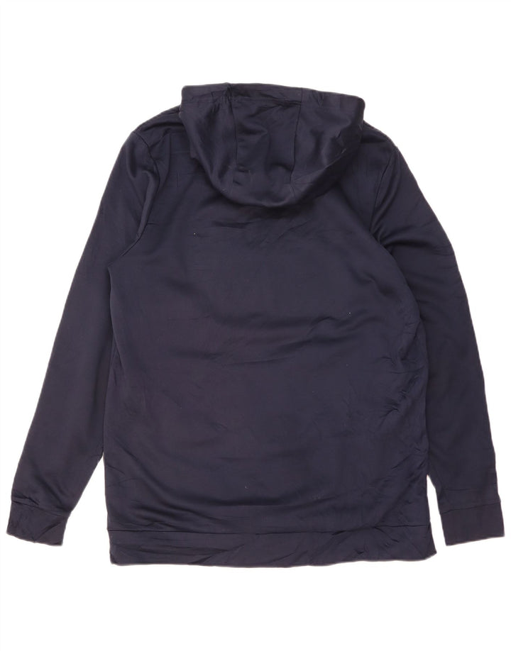 Мужской джемпер с капюшоном NIKE Dri Fit с рисунком, большой размер, темно-синий, полиэстер