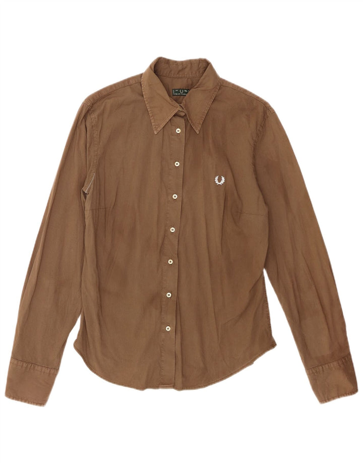 Женская рубашка Fred Perry UK 18 XL, коричневый хлопок