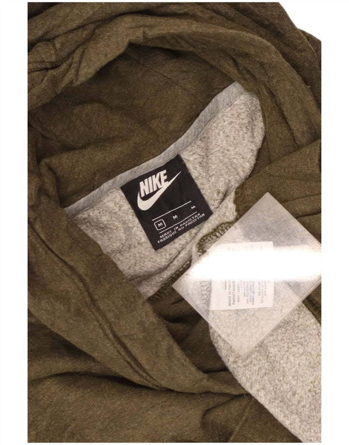 Мужской джемпер с капюшоном Nike среднего размера, хаки, хлопок