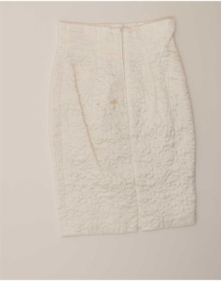 Винтажный женский комплект из 2 юбок IT 44 Medium W28 Белая вискоза