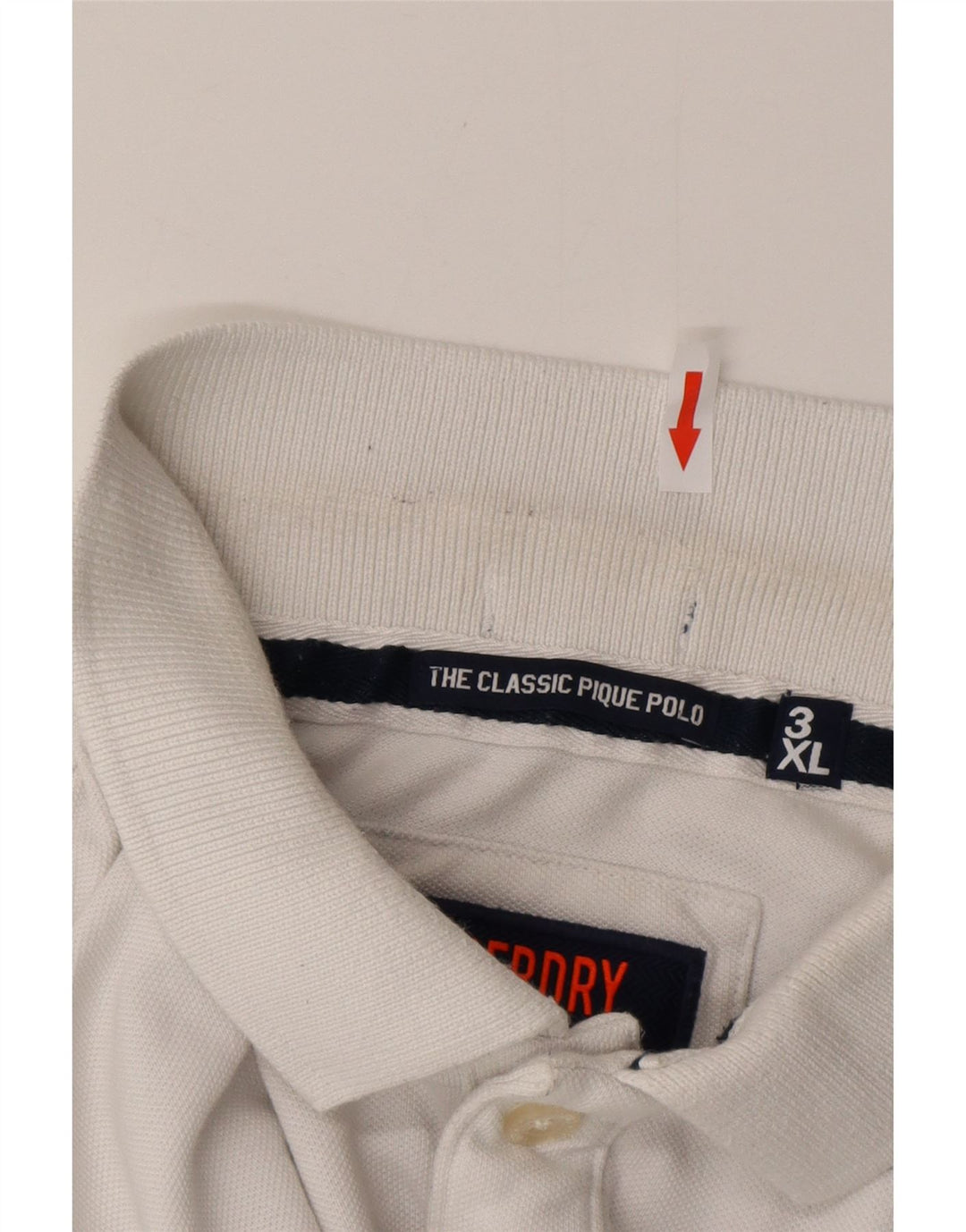 SUPERDRY Мужская рубашка поло классического кроя 3XL, белый хлопок