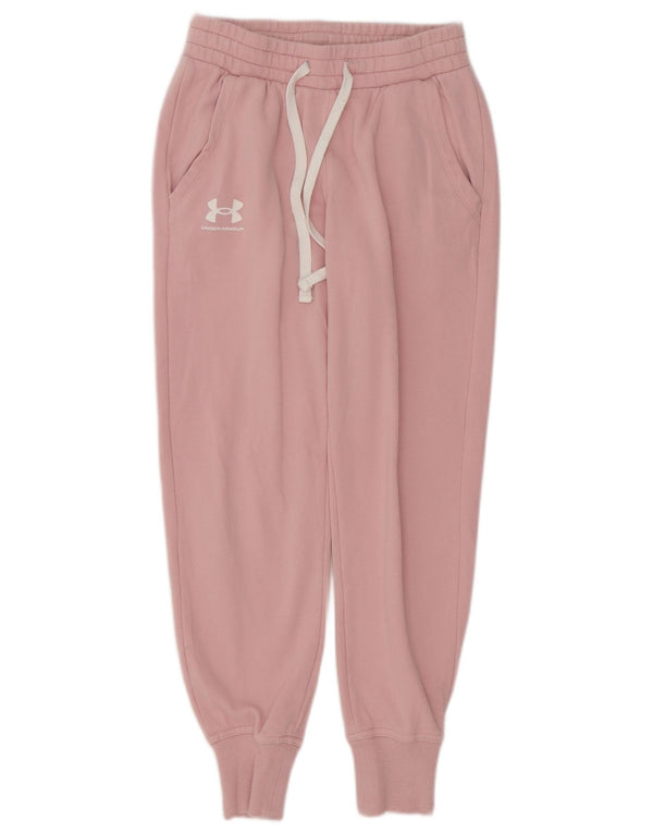 Женские спортивные брюки Under Armour, джоггеры UK 4 XS, розовый хлопок