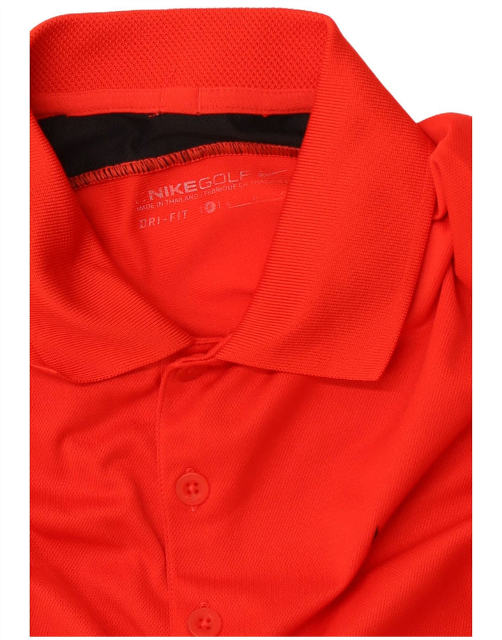 Женская рубашка-поло NIKE Dri Fit UK 10, маленькая красная с цветными блоками