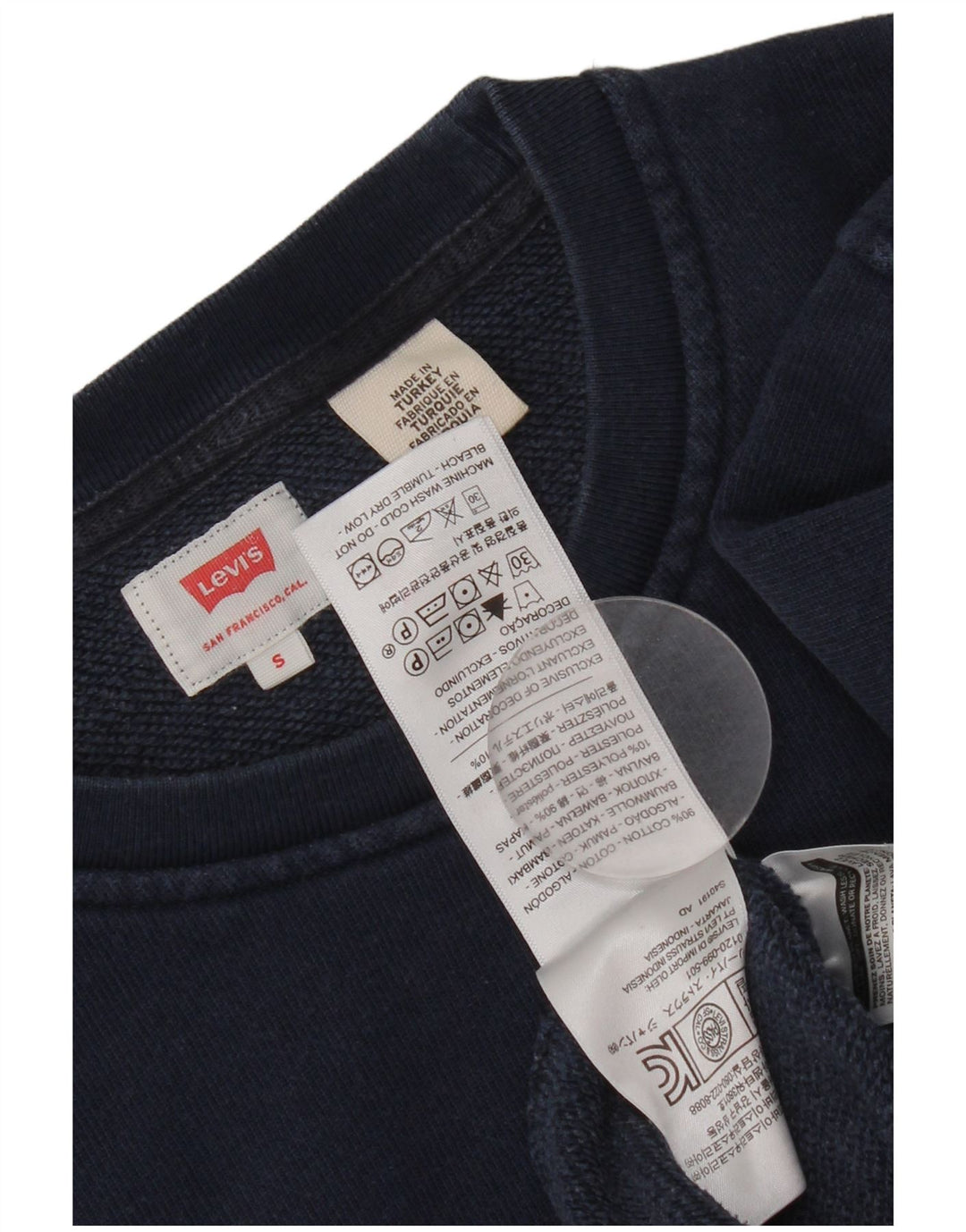 Мужской свитшот Levi's, маленький темно-синий хлопковый джемпер