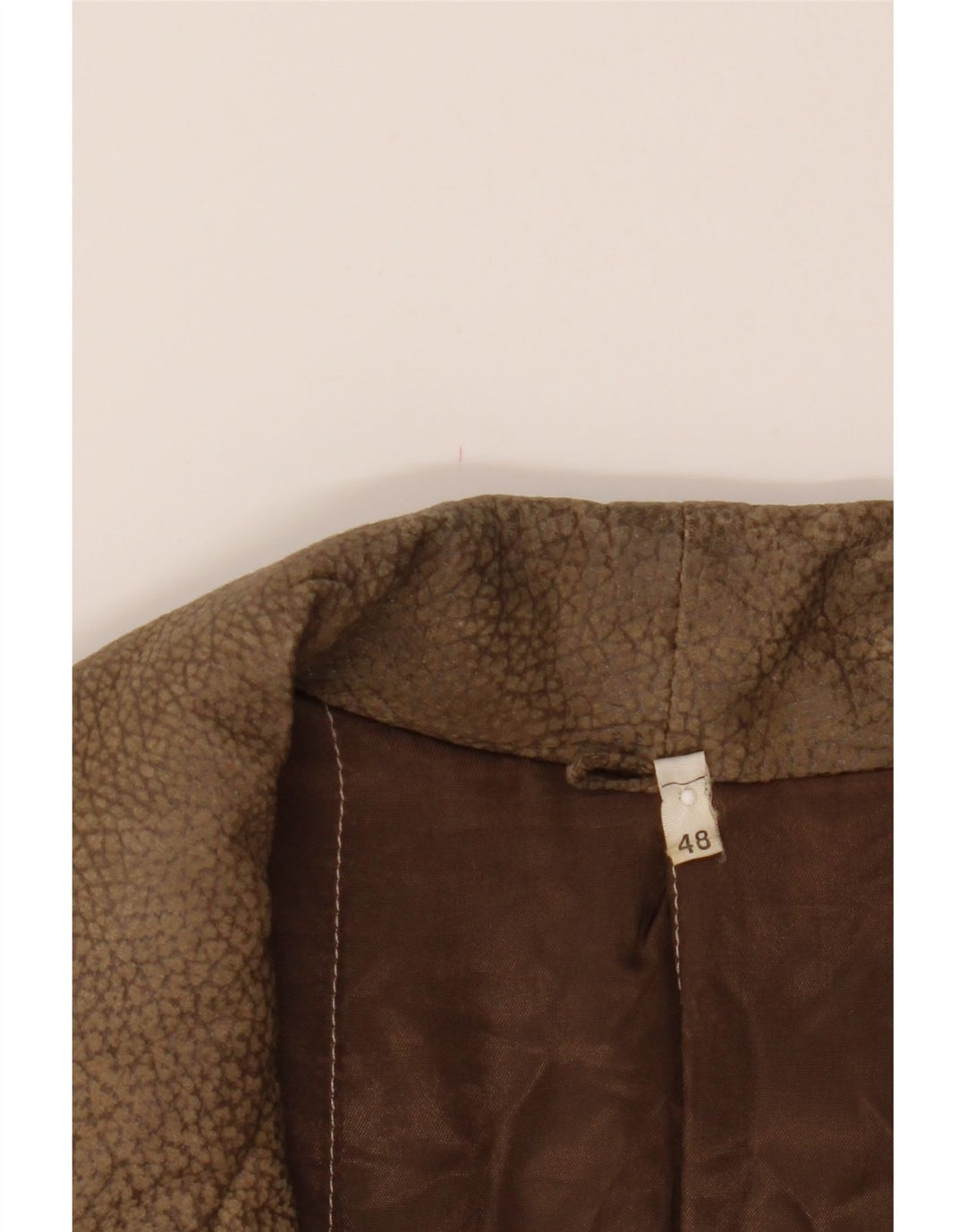 VINTAGE Mens Leather Jacket IT 48 Medium Brown Leather Vintage Vintage and Second-Hand Vintage from Messina Hembry 