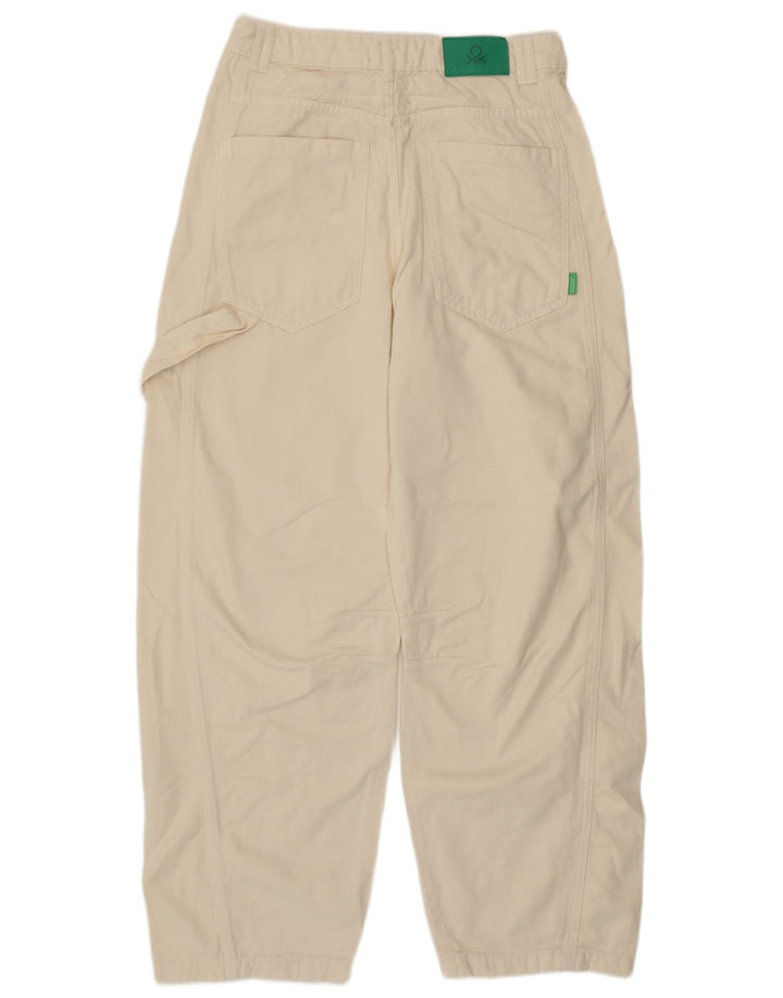 Женские зауженные джинсы Benetton W30 L29 Off White