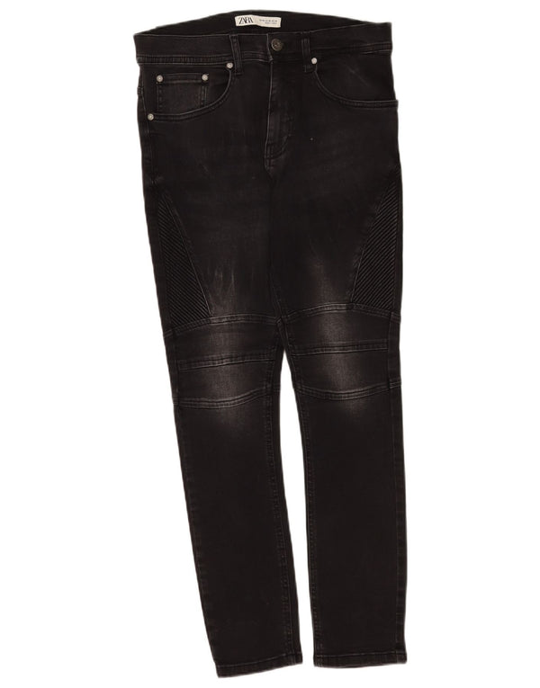 Мужские узкие джинсы ZARA EU 38 Small W30 L28, черный хлопок