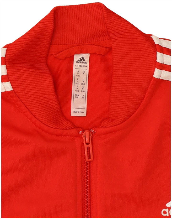 Женская верхняя куртка спортивного костюма Adidas Primegreen UK 12/14, средний красный полиэстер