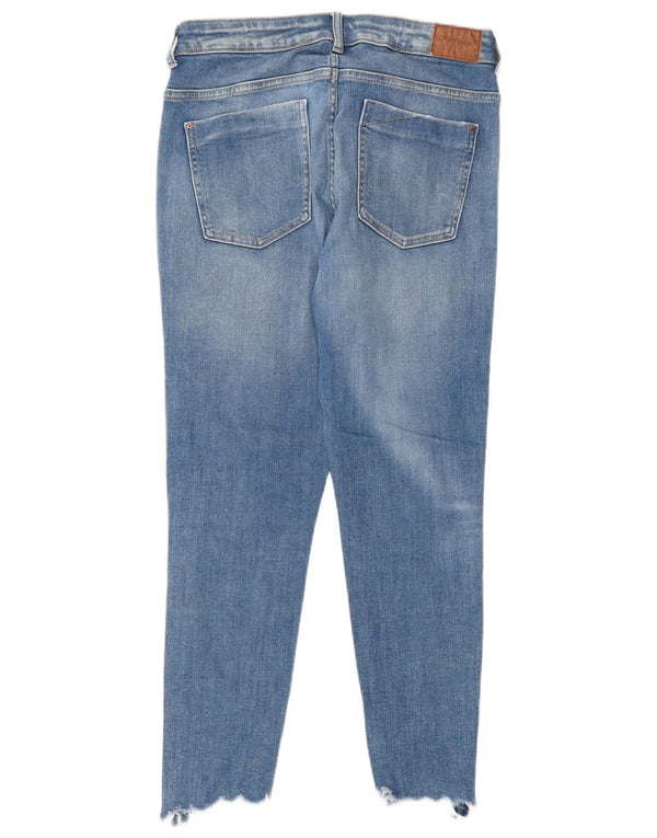 Женские потертые джинсы скинни Zara EU 42, большие W32 L27, синие