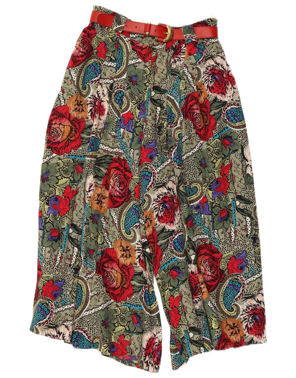 Винтажные женские брюки-шаровары с высокой талией EU 38, средние W26 L19, разноцветные