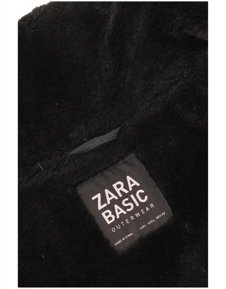 Женская стеганая куртка Zara UK 14, большая темно-синяя