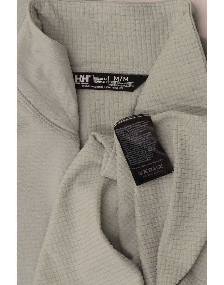 Helly Hansen Мужской пуловер с воротником на молнии, спортивный костюм, средний зеленый цветной блок