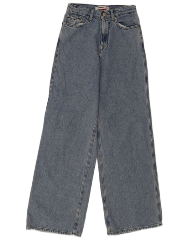 Женские широкие джинсы с завышенной талией Tommy Hilfiger W24 L30, синий хлопок