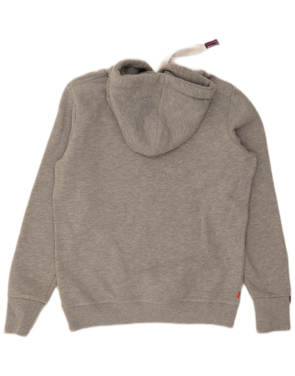 Женский джемпер с капюшоном Superdry UK 16, большой серый, хлопок