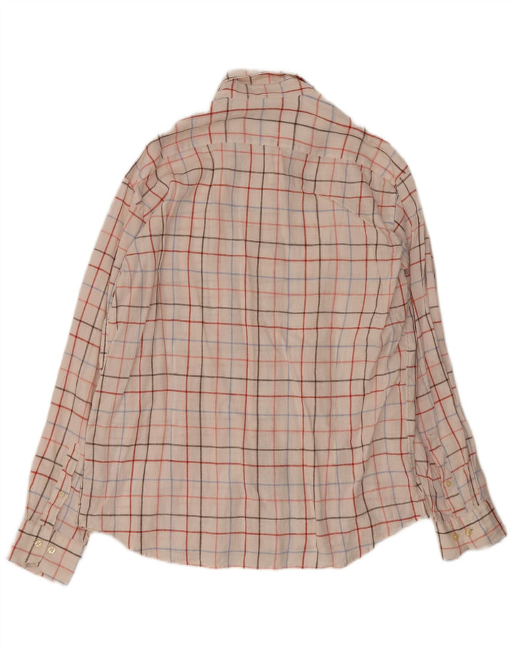 Мужская рубашка приталенного кроя Gant XL, белая льняная клетка