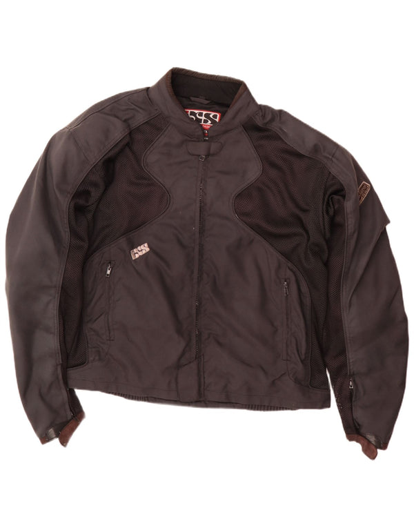 IXS Mens Motorcycle Racer Jacket UK 44 2XL Black Colourblock Polyamide