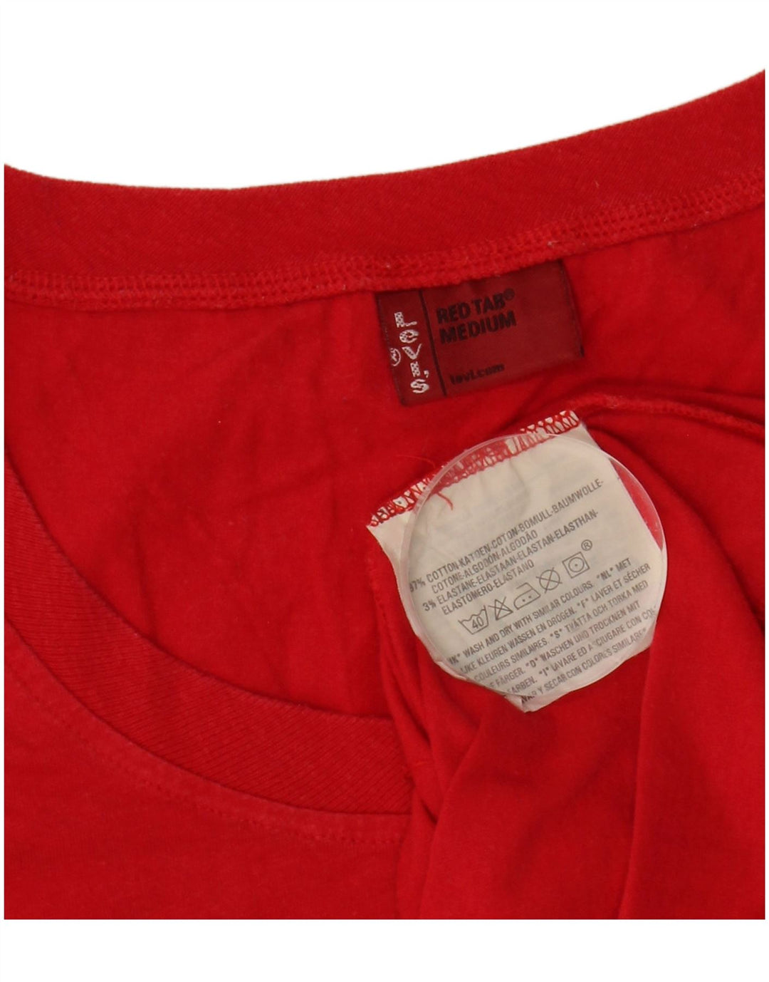 Женская футболка LEVI'S Top UK 12 Medium Red Хлопок