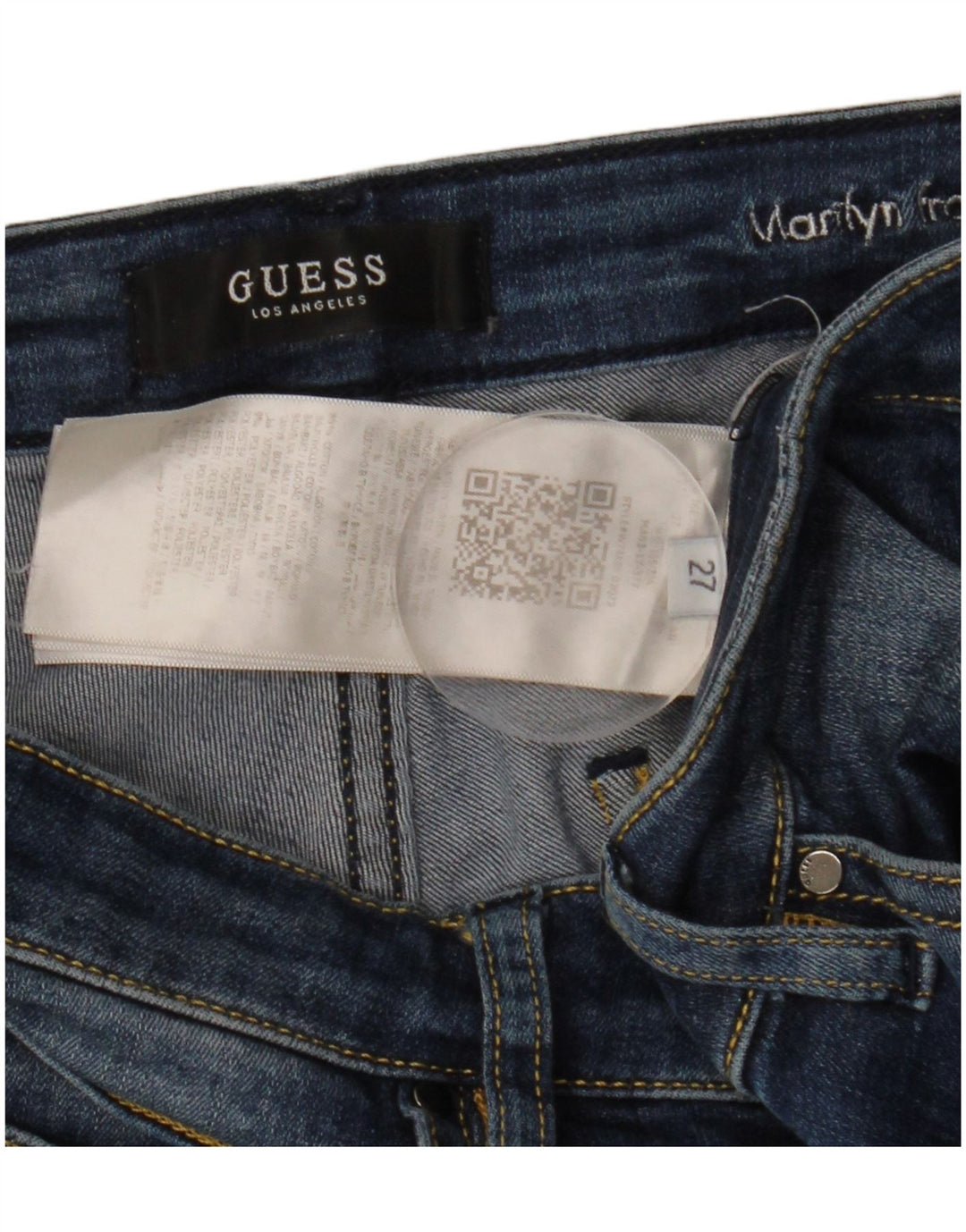 Женские джинсы скинни GUESS Marilyn W27 L28, синий хлопок