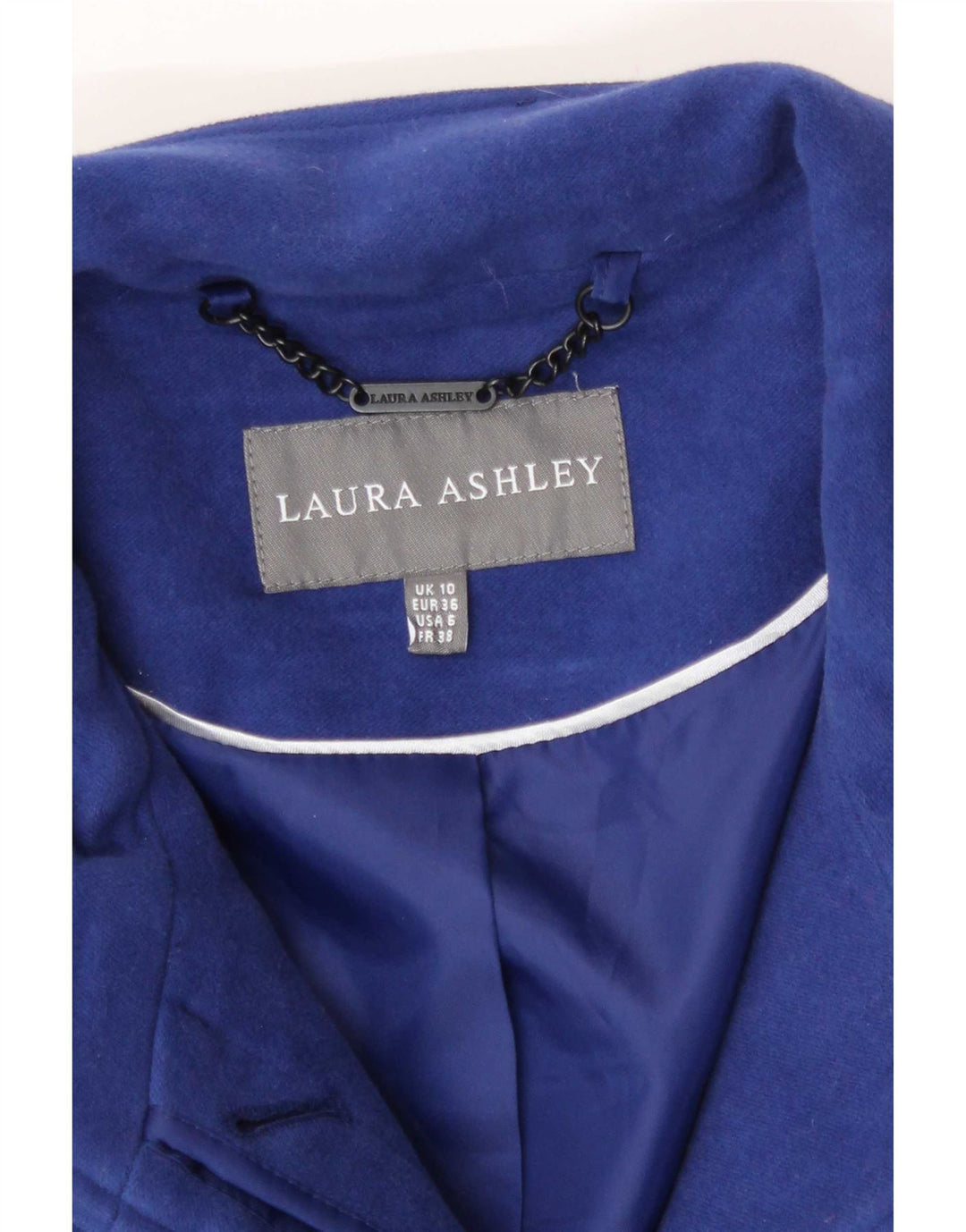 Женское пальто Laura Ashley UK 10, маленькое синее, хлопок