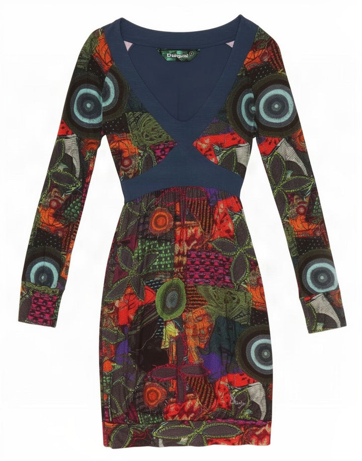 Женское платье-футляр Desigual UK 10, маленькое, разноцветное, с геометрическим узором