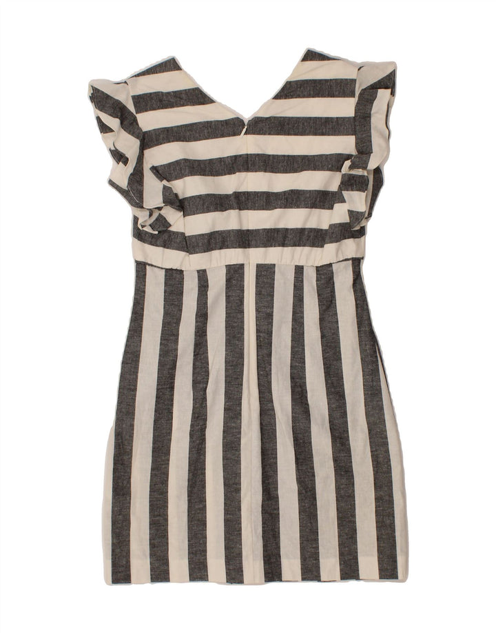 ARMANI EXCHANGE Womens Shift Dress US 8 Medium Grey Striped Cotton Vintage Armani Exchange and Second-Hand Armani Exchange from Messina Hembry 