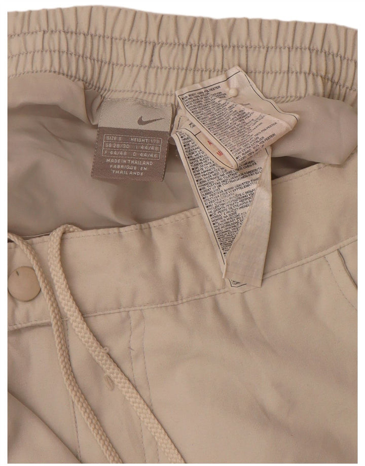 Мужские прямые брюки-ветровки NIKE, маленькие W29 L30, бежевые, цветные блоки