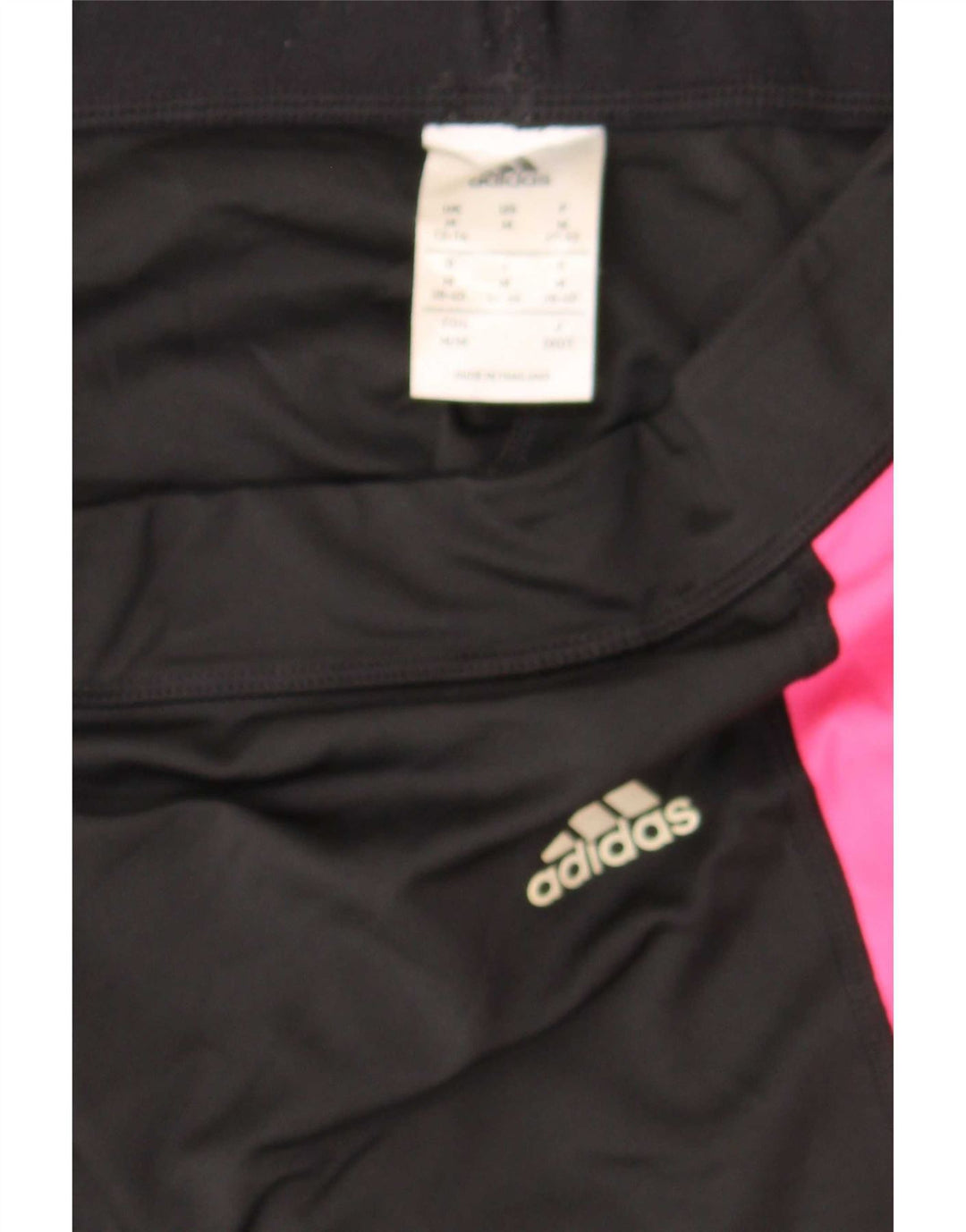 Женские леггинсы Adidas с графическим рисунком UK 12/14, средние черные цветные блоки