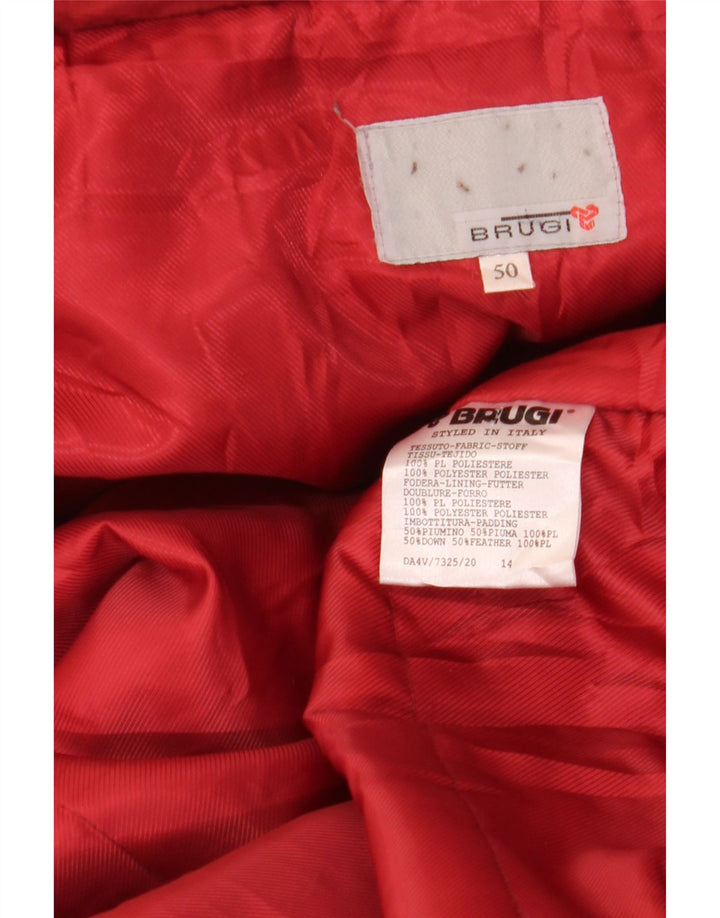 BRUGI Женское пуховик оверсайз с капюшоном IT 50 XL Красный Полиэстер
