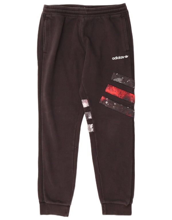 Мужские спортивные брюки ADIDAS, джоггеры, большие черные хлопковые брюки с цветными блоками