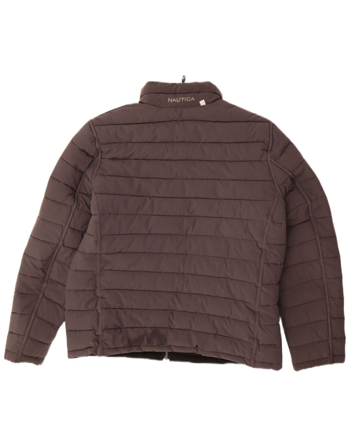 Мужская двусторонняя стеганая куртка NAUTICA UK 40, большая, черная, полиэстер