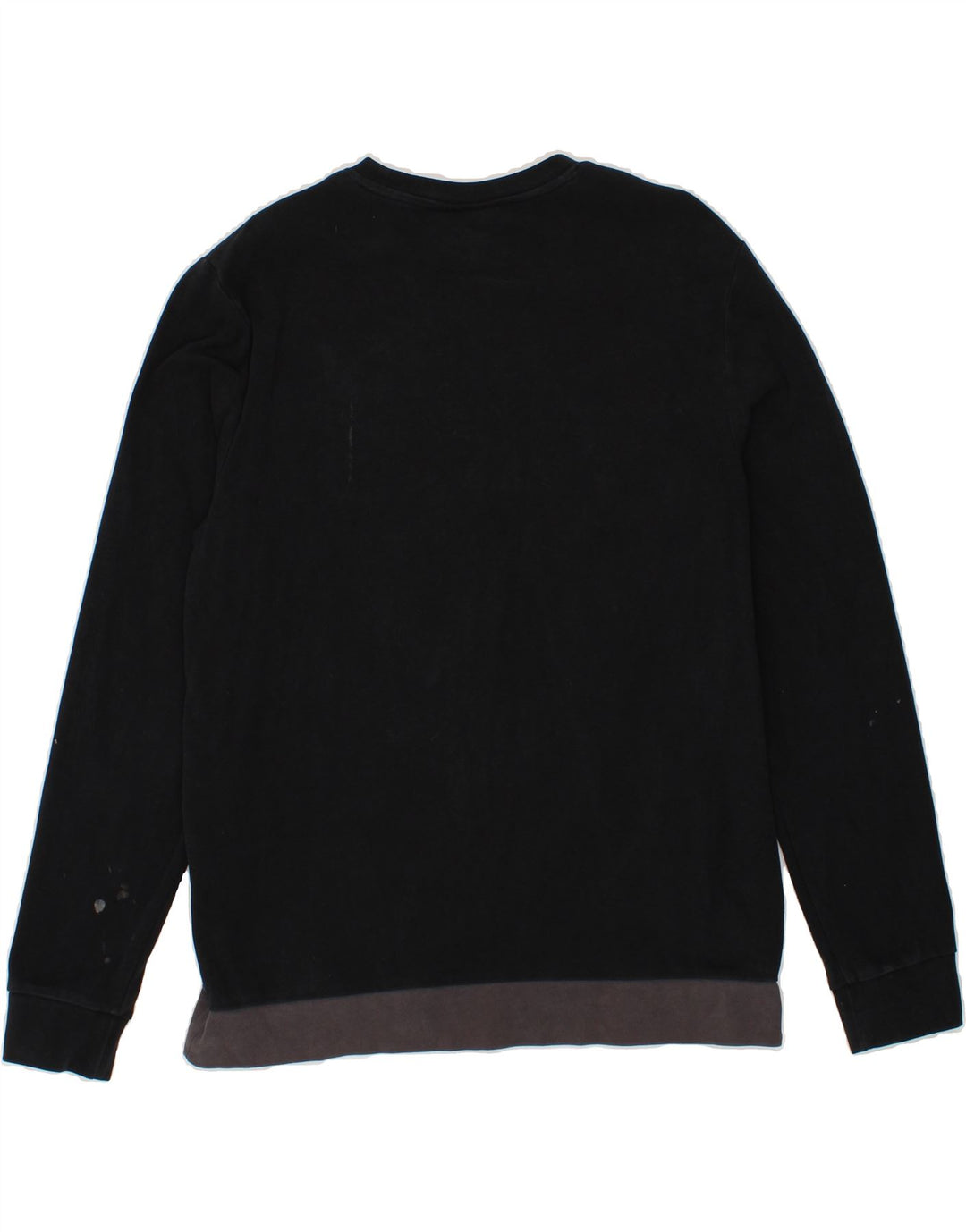 FILA Mens Sweatshirt Jumper Medium Black Colourblock Cotton Vintage Fila and Second-Hand Fila from Messina Hembry 