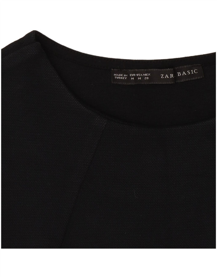 Женская блузка ZARA Top UK 12, средний темно-синий